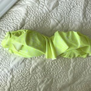 yellow ruffle bikini top